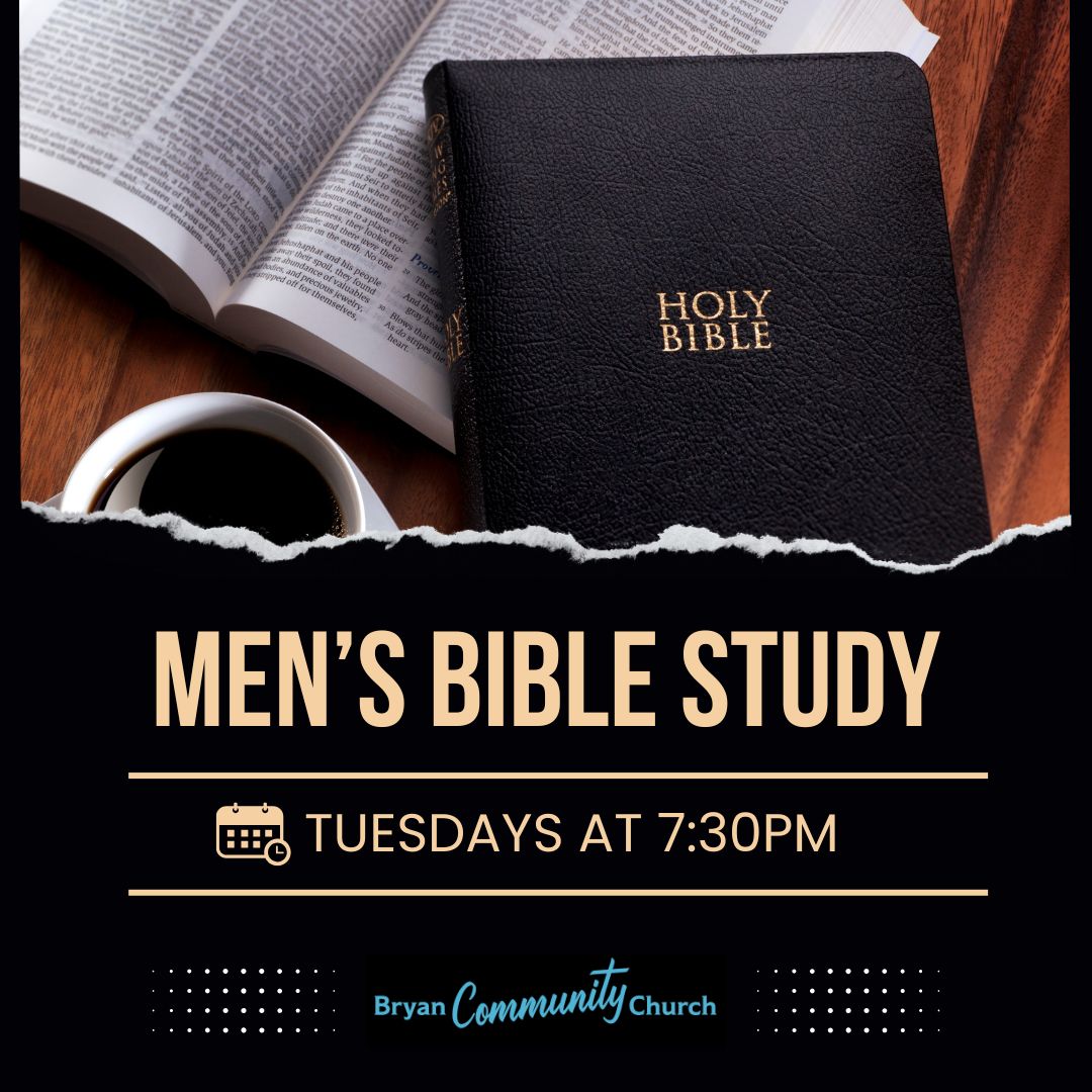 Men's bible study on Tuesday evenings