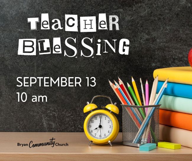 teacher blessing in worship on Sep 13